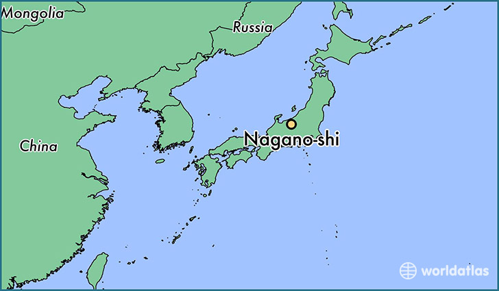 map showing the location of Nagano-shi
