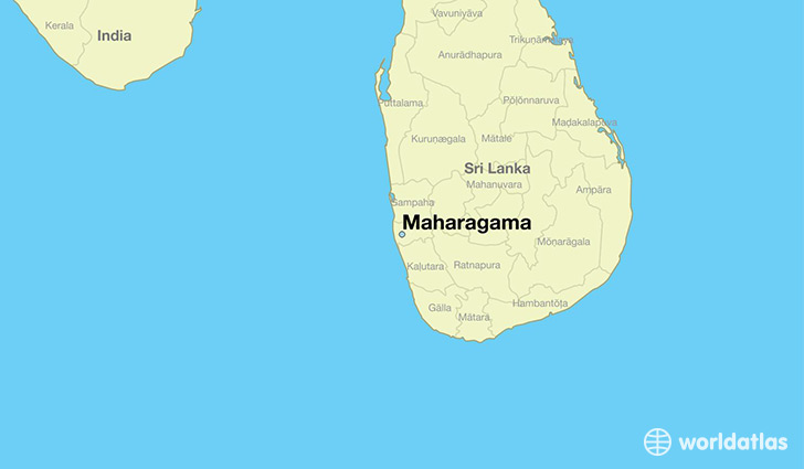 map showing the location of Maharagama