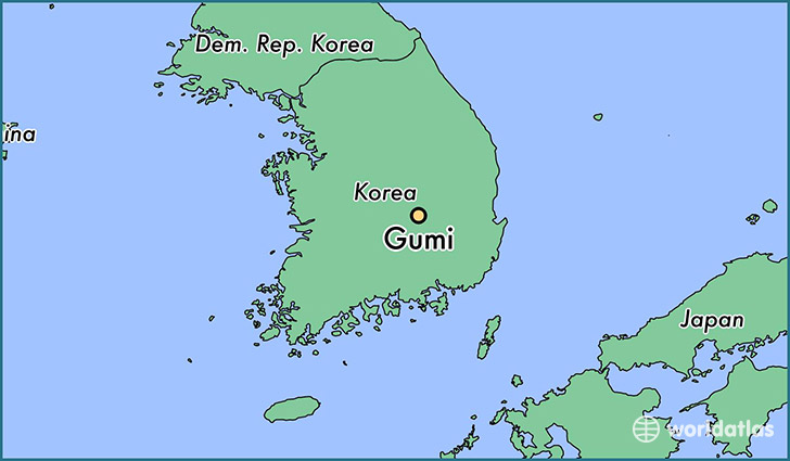 map showing the location of Gumi