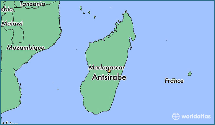 map showing the location of Antsirabe