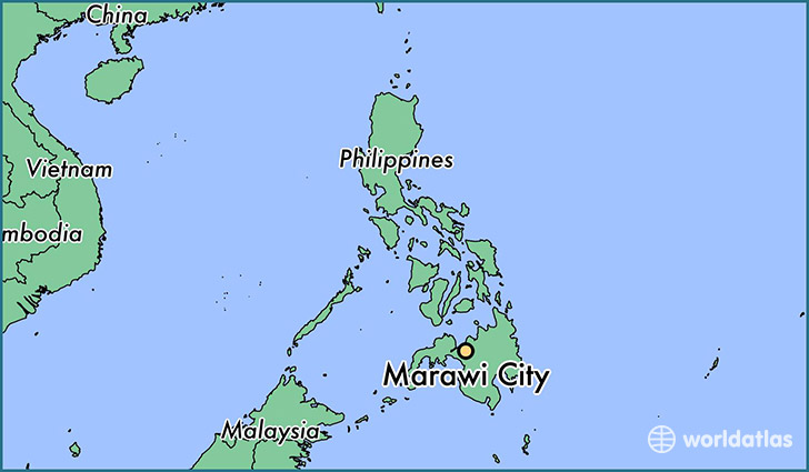 map showing the location of Marawi City