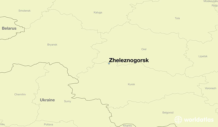 map showing the location of Zheleznogorsk