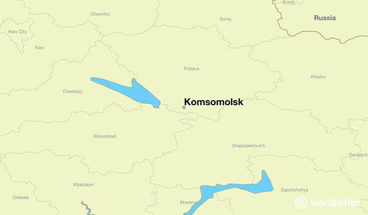 map showing the location of Komsomolsk