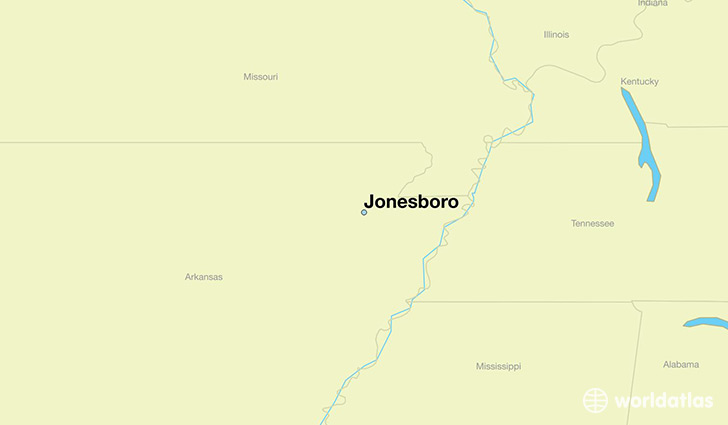 map showing the location of Jonesboro