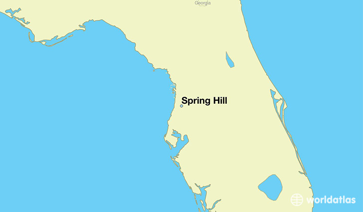 map showing the location of Spring Hill