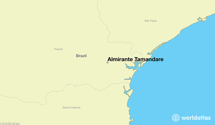 map showing the location of Almirante Tamandare