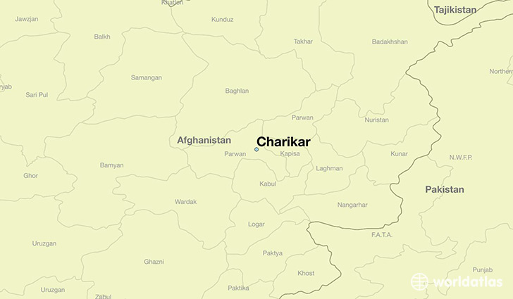 map showing the location of Charikar