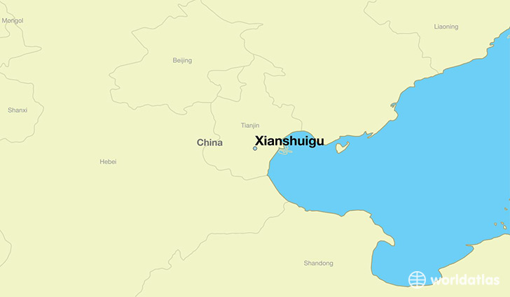 map showing the location of Xianshuigu