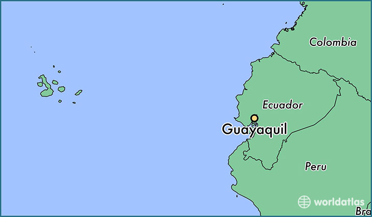 map showing the location of Guayaquil