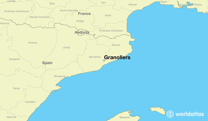 map showing the location of Granollers