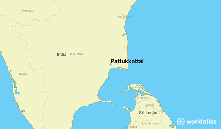 map showing the location of Pattukkottai