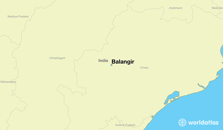 map showing the location of Balangir