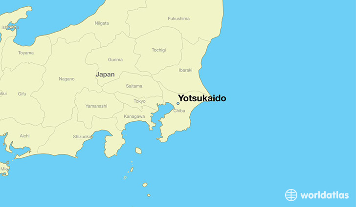 map showing the location of Yotsukaido