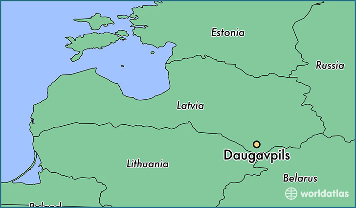 map showing the location of Daugavpils