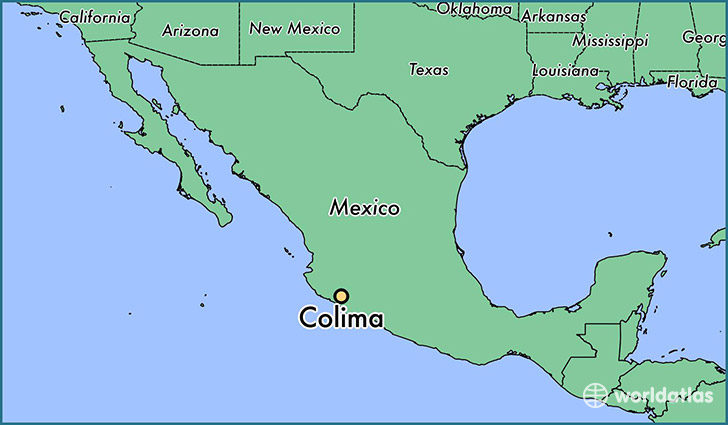 map showing the location of Colima