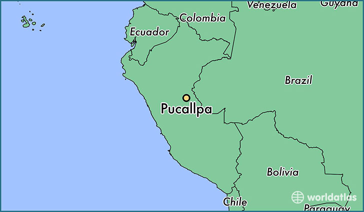 map showing the location of Pucallpa