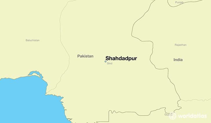 map showing the location of Shahdadpur