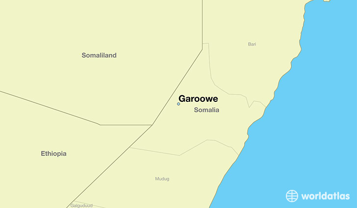 map showing the location of Garoowe