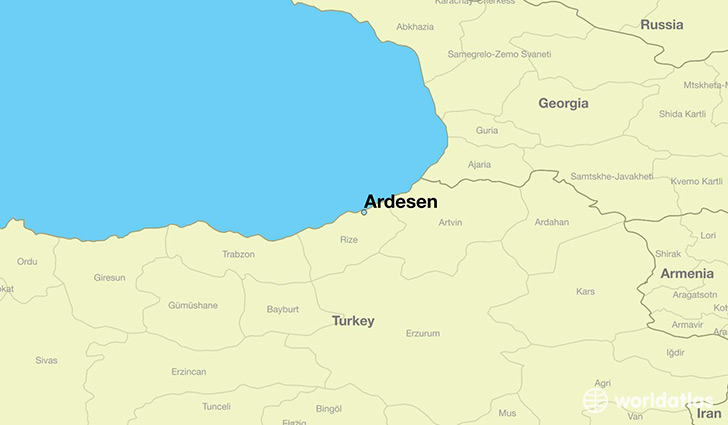 map showing the location of Ardesen