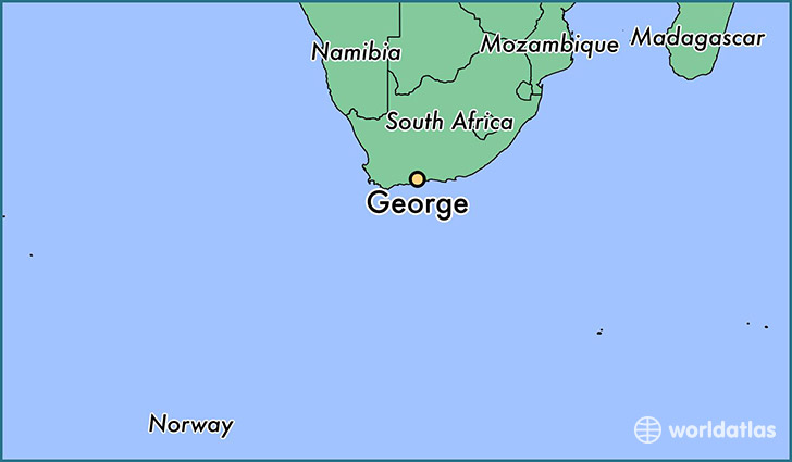 map showing the location of George