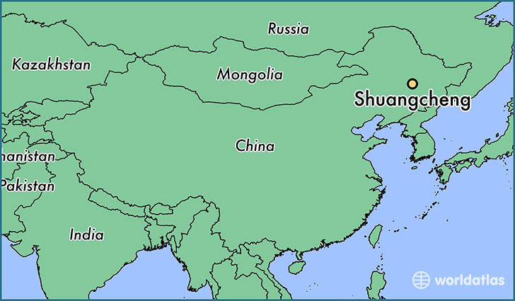 map showing the location of Shuangcheng
