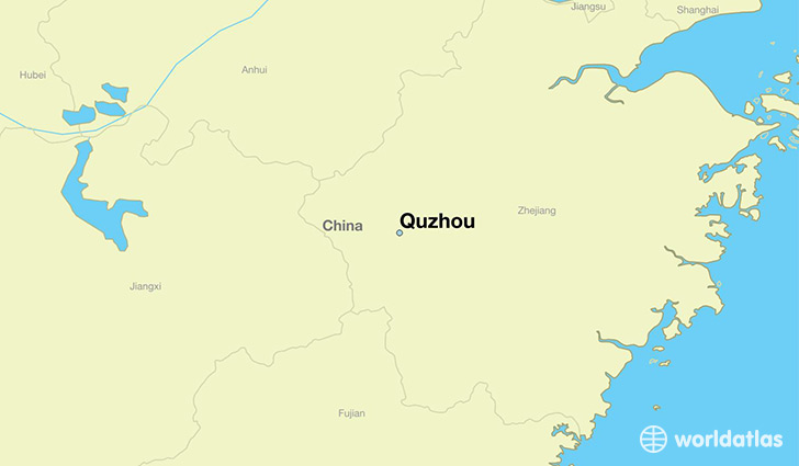 map showing the location of Quzhou