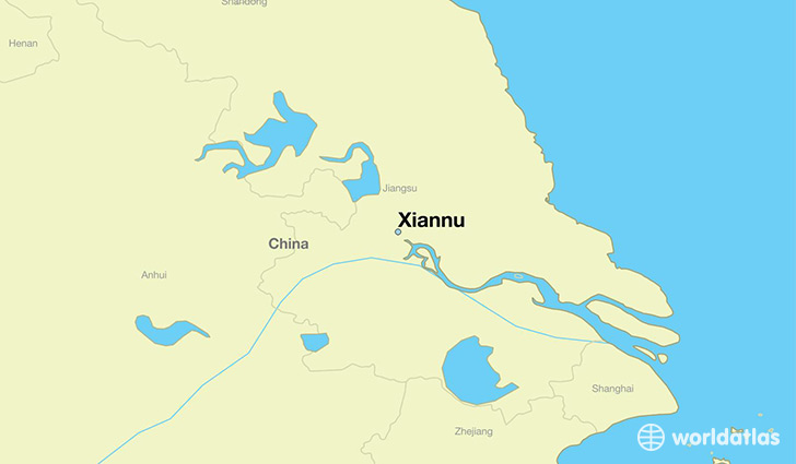 map showing the location of Xiannu