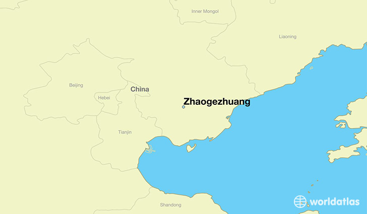 map showing the location of Zhaogezhuang