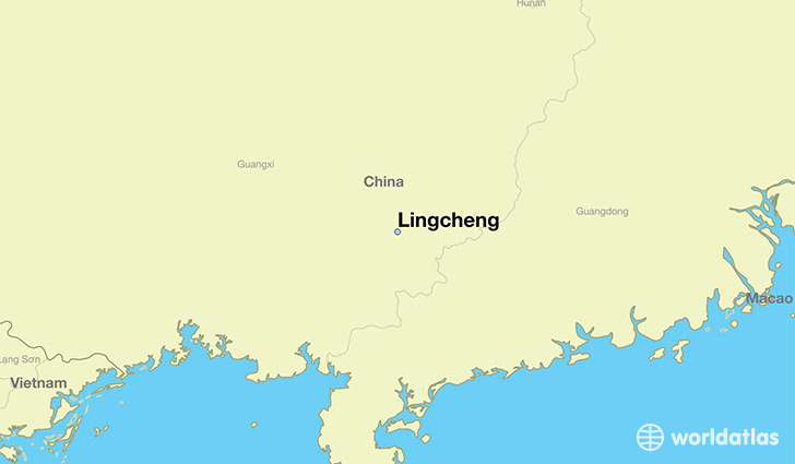map showing the location of Lingcheng