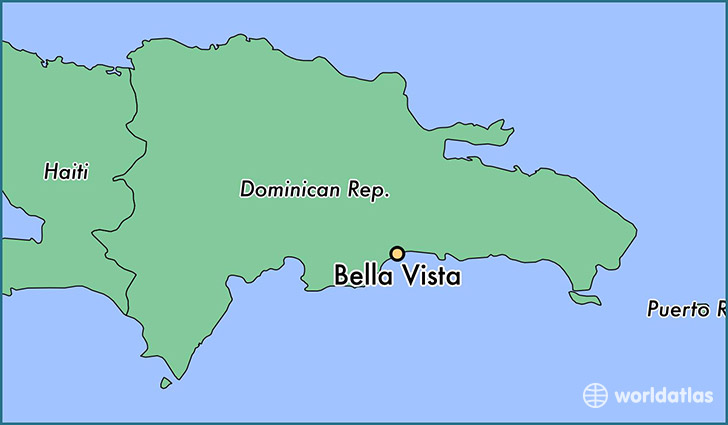 map showing the location of Bella Vista