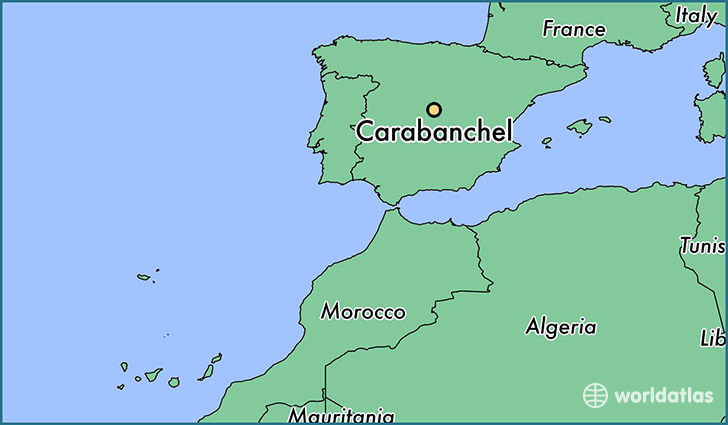 map showing the location of Carabanchel