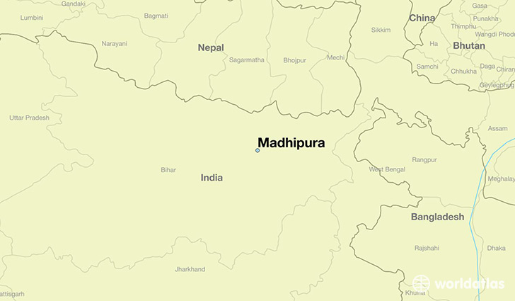 map showing the location of Madhipura
