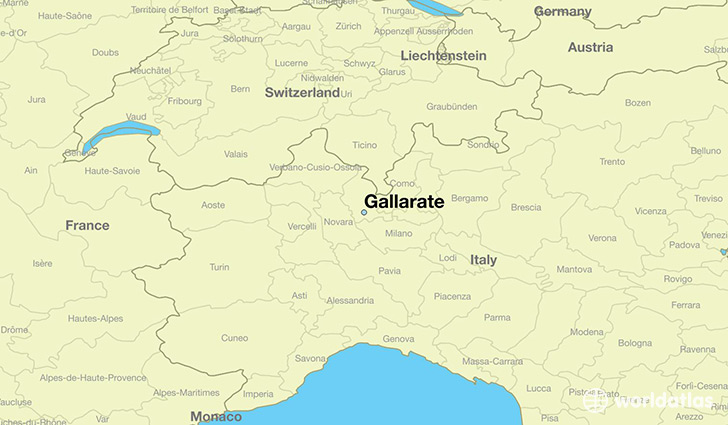 map showing the location of Gallarate