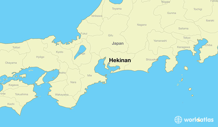 map showing the location of Hekinan