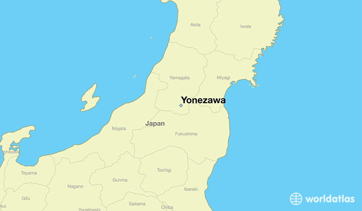 map showing the location of Yonezawa