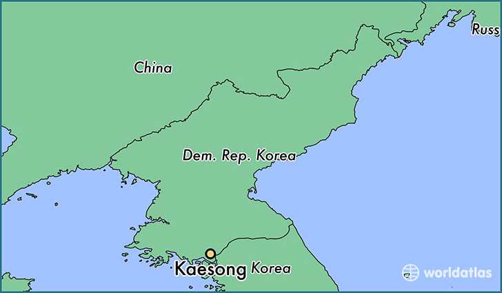 map showing the location of Kaesong