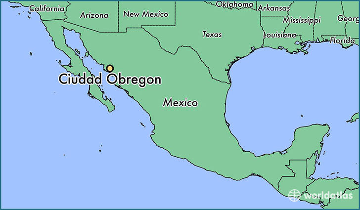 map showing the location of Ciudad Obregon