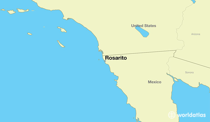 map showing the location of Rosarito