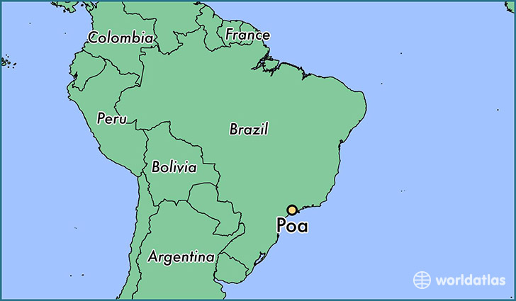 map showing the location of Poa