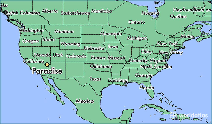 Where is Paradise, NV? / Paradise, Nevada Map - WorldAtlas.com