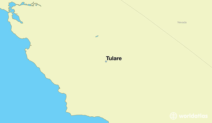 map showing the location of Tulare