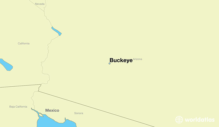 map showing the location of Buckeye