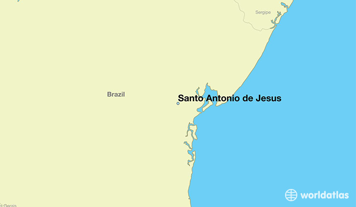 map showing the location of Santo Antonio de Jesus