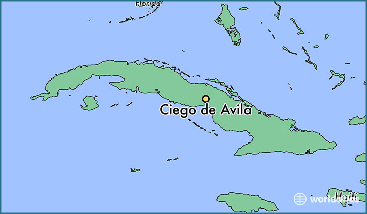 map showing the location of Ciego de Avila