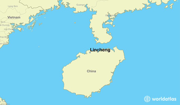 map showing the location of Lincheng