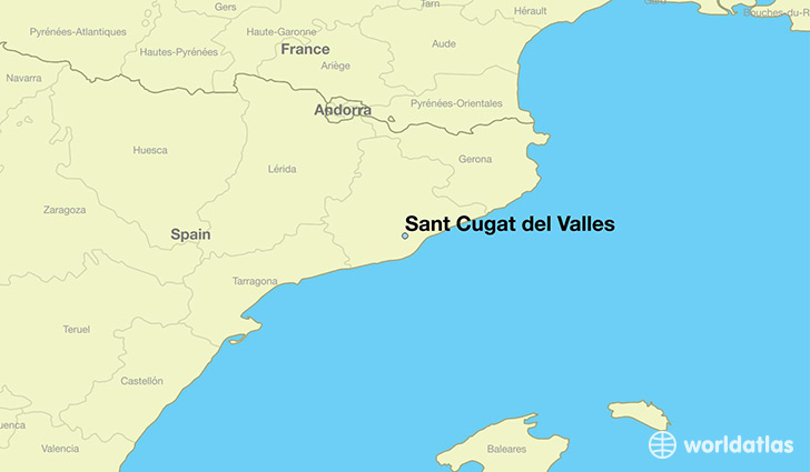 map showing the location of Sant Cugat del Valles