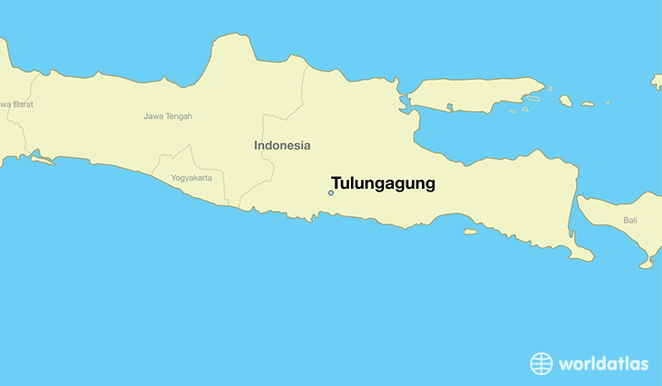 map showing the location of Tulungagung
