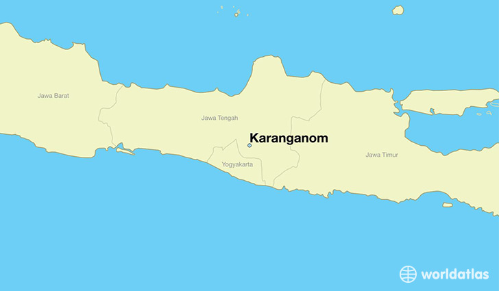 map showing the location of Karanganom