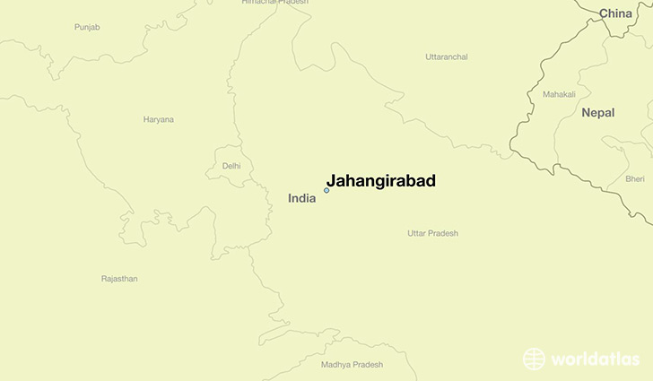map showing the location of Jahangirabad