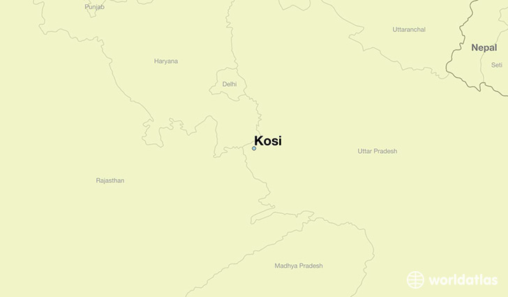 map showing the location of Kosi